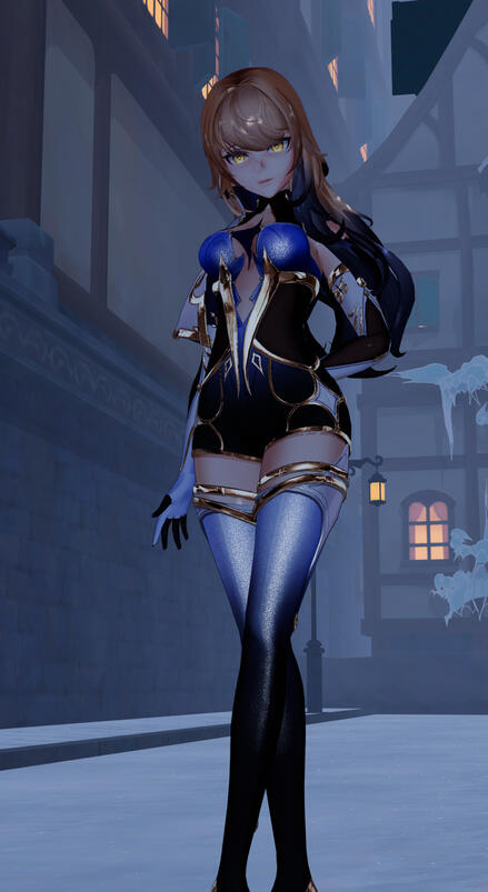 Genshin OC (a base was used, clothing and hair was modelled and textured from scratch)